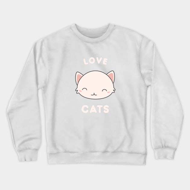 Kawaii Love Kawaii Cats T-Shirt Crewneck Sweatshirt by happinessinatee